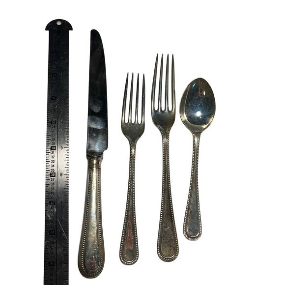 Carrs Sterling Silver Flatware Sheffield beads set of 4 - Picture 2 of 9